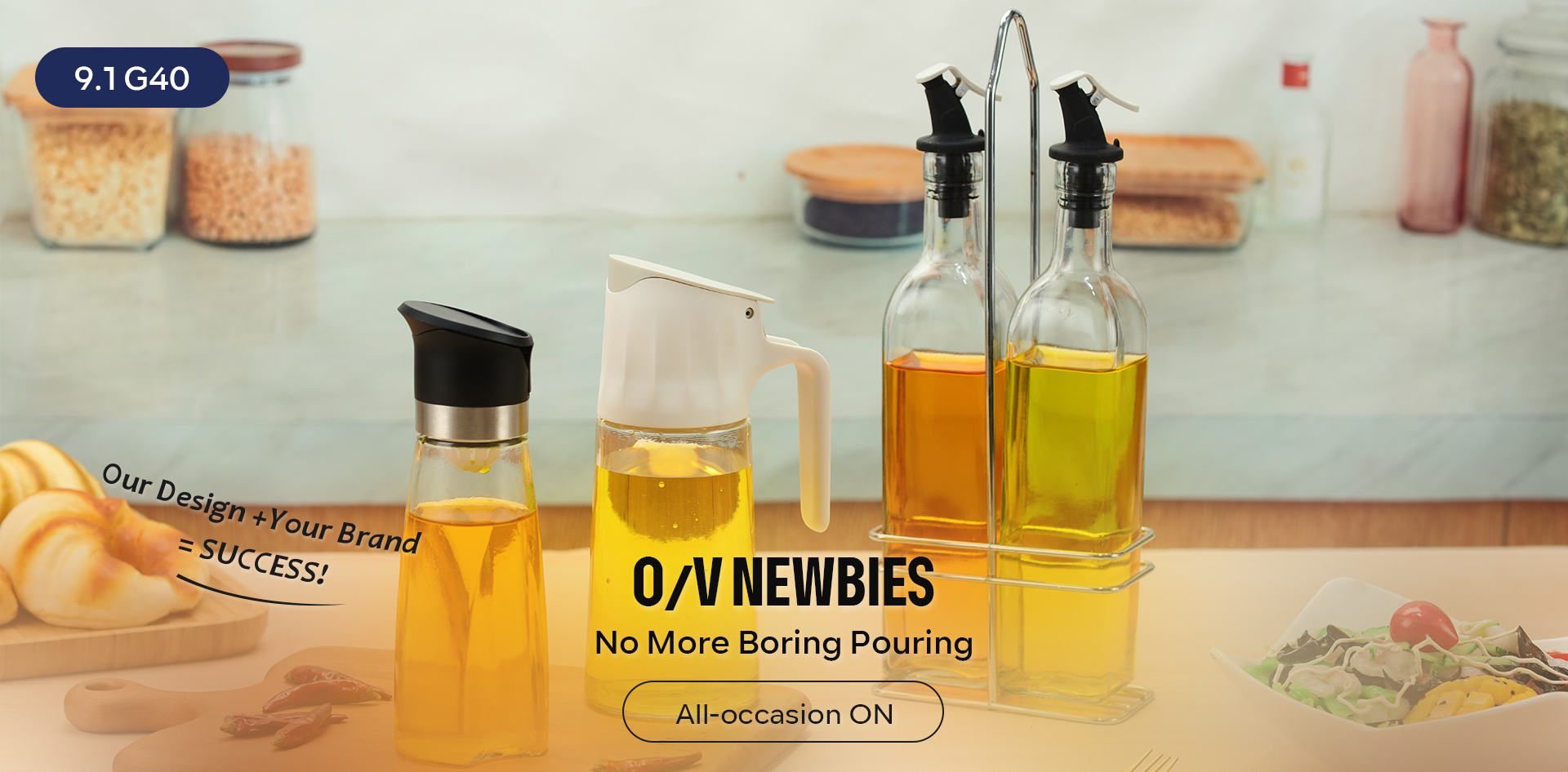 Ambiente-olive and vinegar oil dispenser