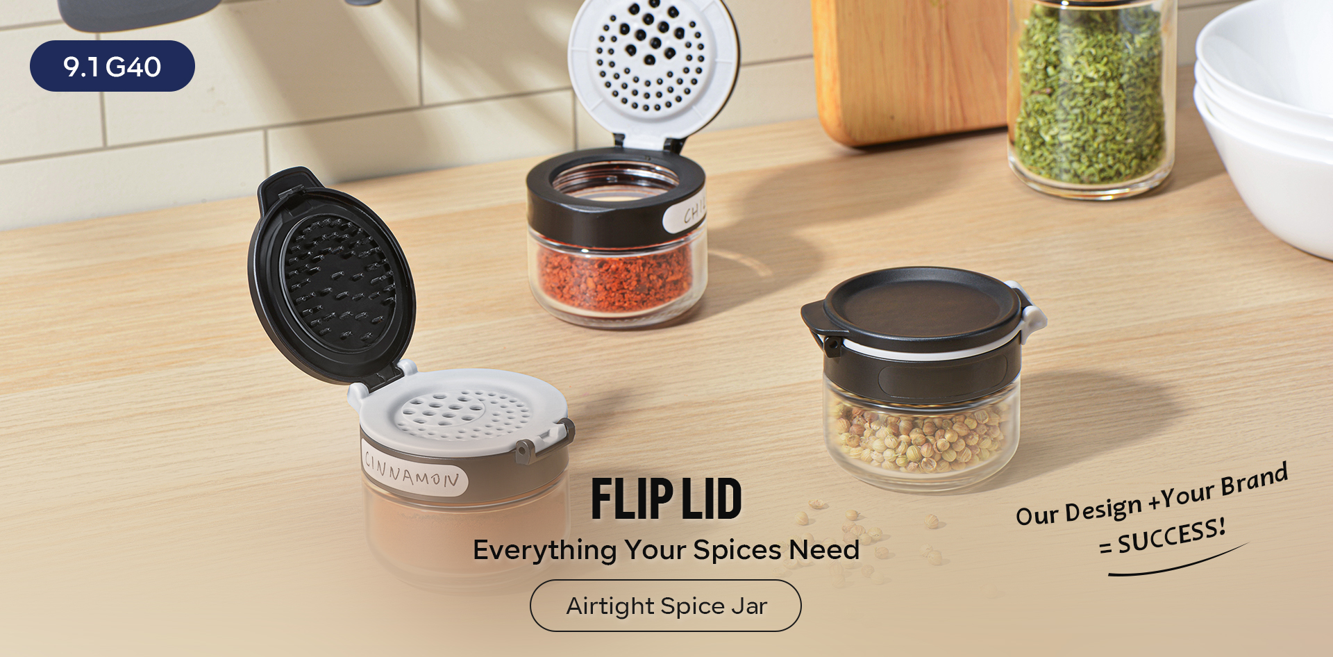 Ambiente-spice jars with rack